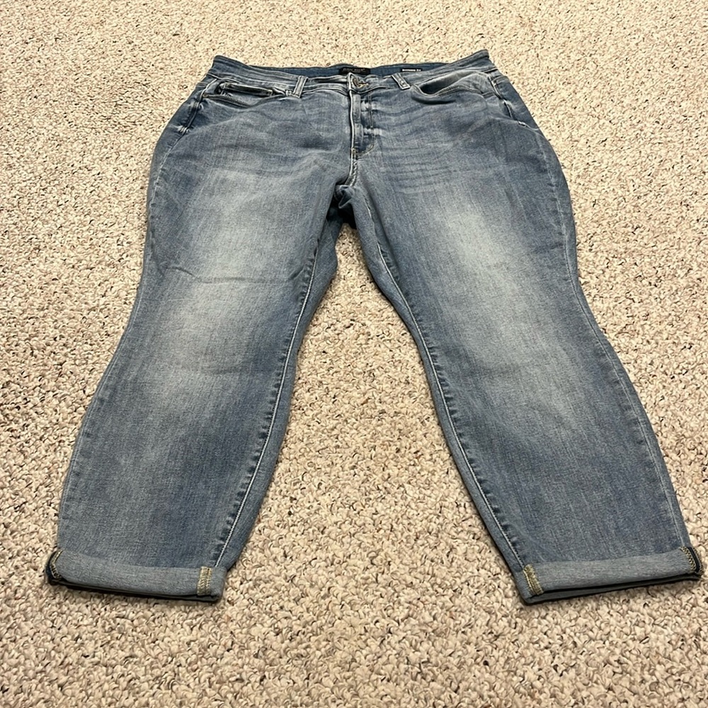 Judy Blue Boyfriend Fit Light Wash Jeans Stretch Comfort Sz 18W